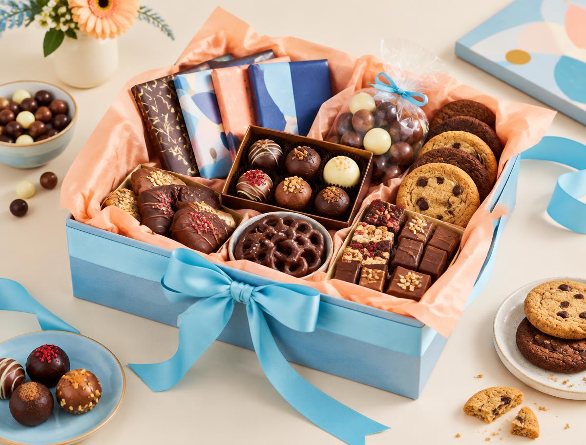 Chocolate Lover’s Box with packaged treats